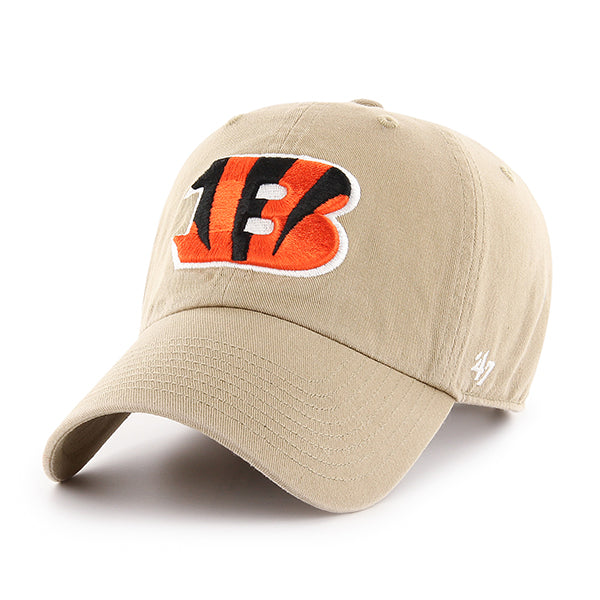 Pictured is this NFL Cincinnati Bengals ’47 CLEAN UP cap in khaki. 1