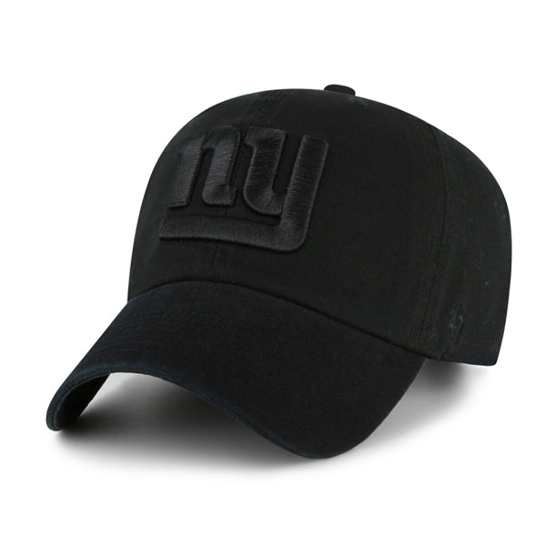 Pictured is this NFL New York Giants ’47 CLEAN UP cap in black on black. 1