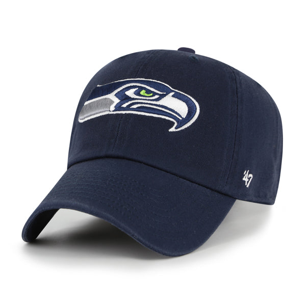 Pictured is this NFL Seattle Seahawks ’47 CLEAN UP cap in navy. 1