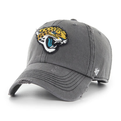 Pictured is this NFL Weathered Jacksonville Jaguars ’47 CLEAN UP cap in grey. 1
