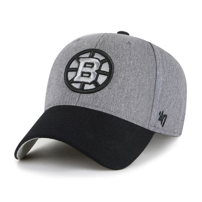 Pictured is this NHL Boston Bruins Granite '47 MVP cap in dark grey. 1