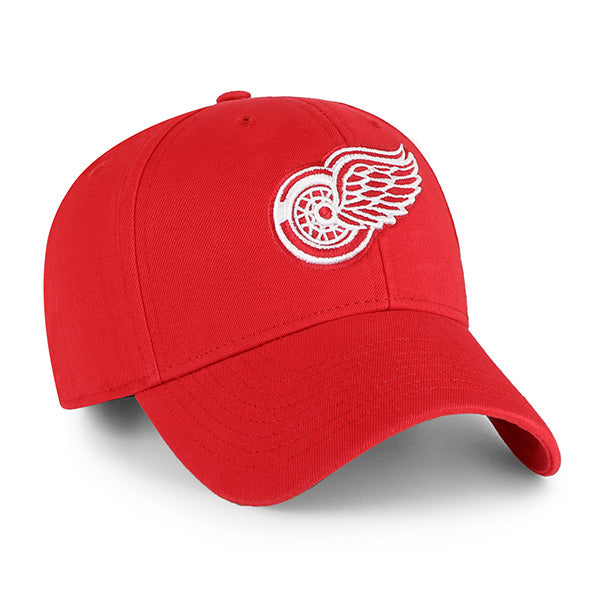 Pictured is this NHL Detroit Red Wings Legend '47 MVP cap in red. 2