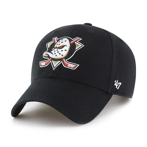 Pictured is this NHL Anaheim Ducks Legend '47 MVP cap in black. 1
