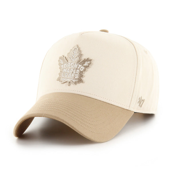 Pictured is this NHL Toronto Maple Leafs Contrast Sure Shot '47 MVP cap in natural. 4