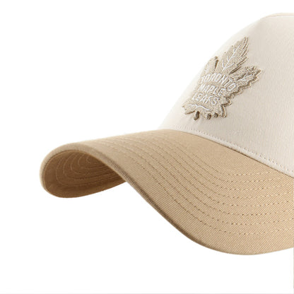 Pictured is this NHL Toronto Maple Leafs Contrast Sure Shot '47 MVP cap in natural. 5