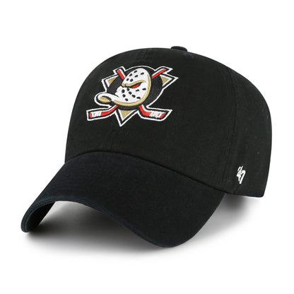 Pictured is this NHL Anaheim Ducks '47 CLEAN UP cap in black. 1