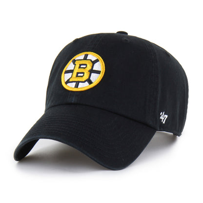 Pictured is this NHL Boston Bruins '47 CLEAN UP cap in black. 1