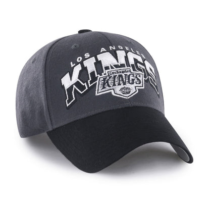 Pictured is this NHL Los Angeles Kings Split Block ’47 MVP cap in charcoal. 2