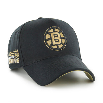 Pictured is this NHL Boston Bruins Sure Shot '47 MVP cap in black. 1