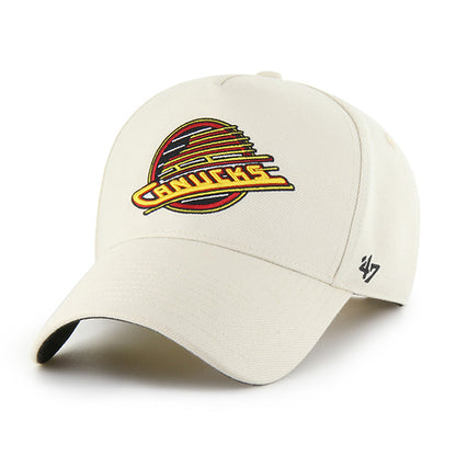 Pictured is this NHL Vancouver Canucks Ballpark '47 OFFSIDE DT cap in sandstorm. 1