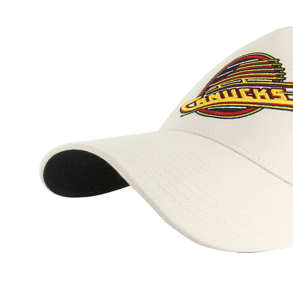Pictured is this NHL Vancouver Canucks Ballpark '47 OFFSIDE DT cap in sandstorm. 3