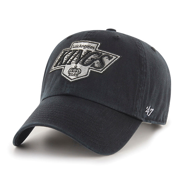 Pictured is this NHL Los Angeles Kings '47 CLEAN UP cap in black. 1