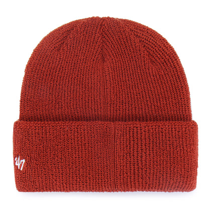 Pictured is this New Balance Core ’47 CUFF KNIT beanie cap in red. 2