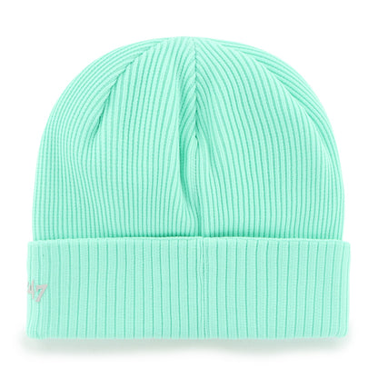 Pictured is this New Balance Reflect ’47 CUFF KNIT beanie cap in turquoise. 2