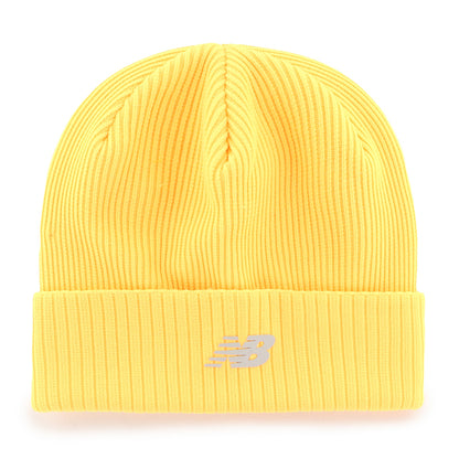 Pictured is this New Balance Reflect ’47 CUFF KNIT beanie cap in medium orange. 1