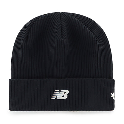 Pictured is this New Balance Reflect ’47 CUFF KNIT beanie cap in black. 1