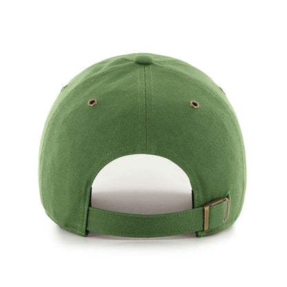 Pictured is this New Balance Script Suede '47 CLEAN UP cap in green. 2