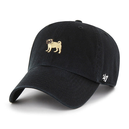 Pictured is this Dog Icon Pug '47 CLEAN UP cap in black. 1