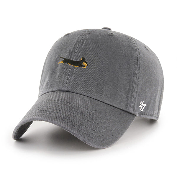 Pictured is this Dog Icon Dachshund '47 CLEAN UP cap in dark grey. 1