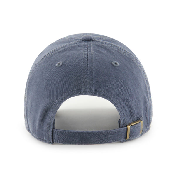 Pictured is this Dog Dad Phrase Base Runner '47 CLEAN UP cap in navy. 2