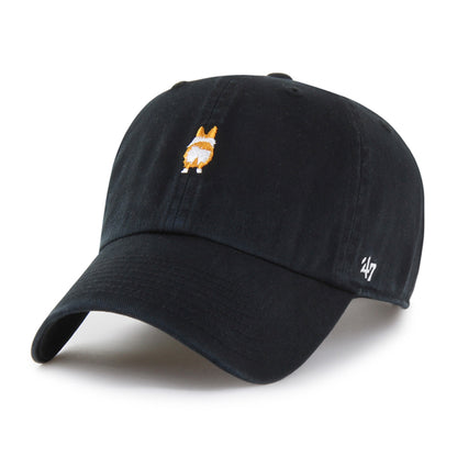 Pictured is this Dog Icon Corgi Butt Base Runner '47 CLEAN UP cap in black. 1