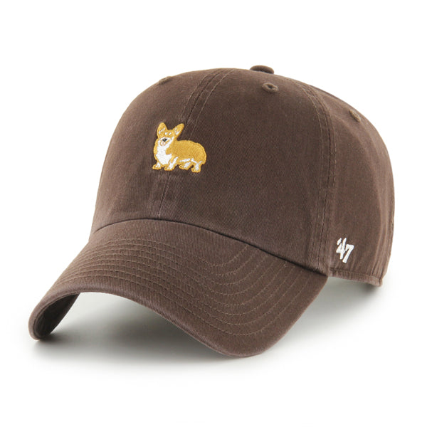 Pictured is this Dog Icon Corgi '47 CLEAN UP cap in brown. 1