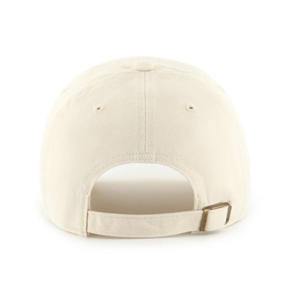Pictured is this Dog Icon Dachshund Base Runner '47 CLEAN UP cap in natural. 2